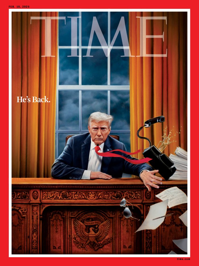 Trump Back in Office Time Magazine cover