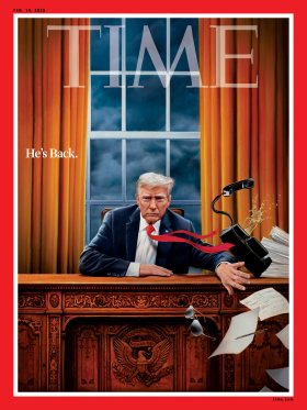 Trump Back in Office Time Magazine cover